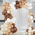 100-PCS Boho Coffee & Cream Colored Balloon Garland Kit