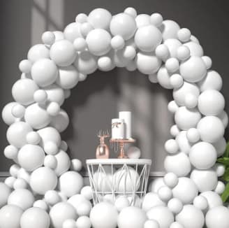 100-PCS White balloon garland arch kit for Wedding and anniversary celebration