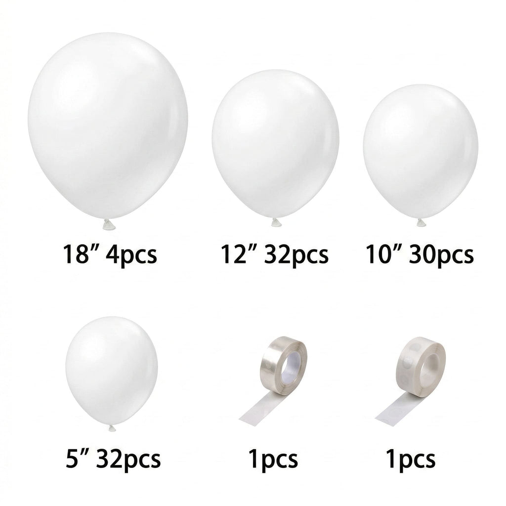 100-PCS White balloon garland arch kit for Wedding and anniversary celebration