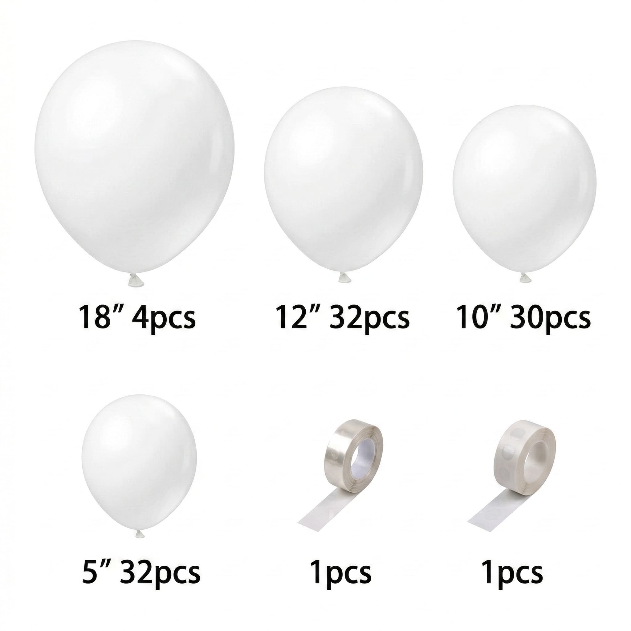 100-PCS White balloon garland arch kit for Wedding and anniversary celebration