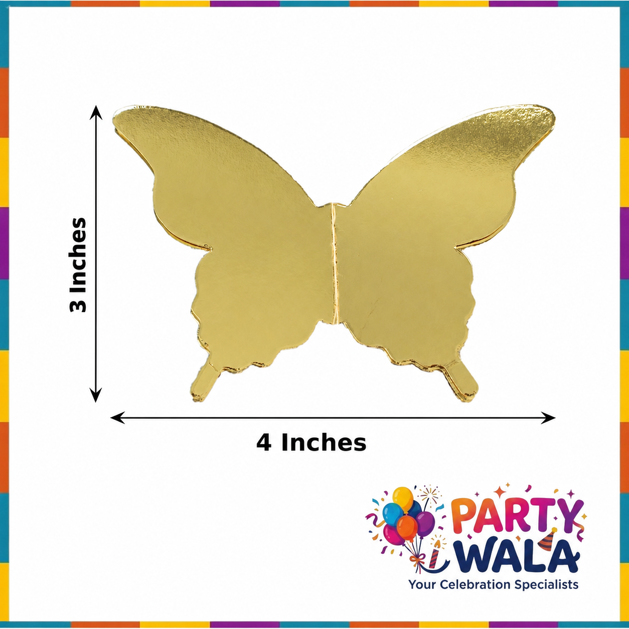 3D Paper Butterfly String Banner - 7 Feet, 10 Butterflies