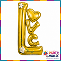 Floral Printed Love Foil Balloons - 36 Inches