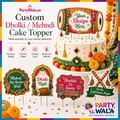 Custom Dholki / Mehndi Cake Topper | Party Wala