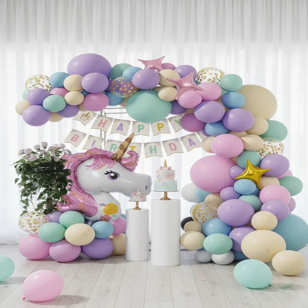 Unicorn Birthday Decoration Theme Set (82 Pcs) - Party Wala