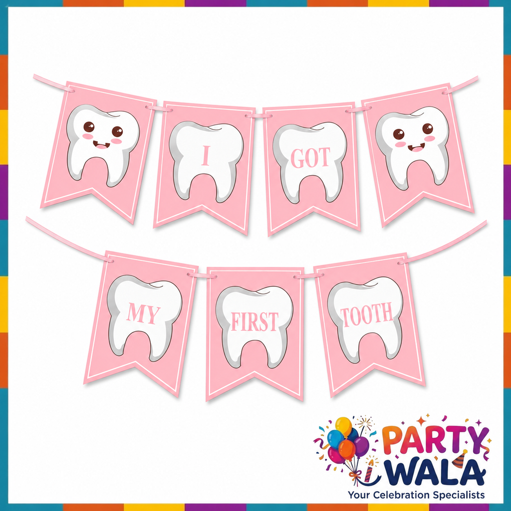 1st Tooth Banner - Baby Milestone Decoration
