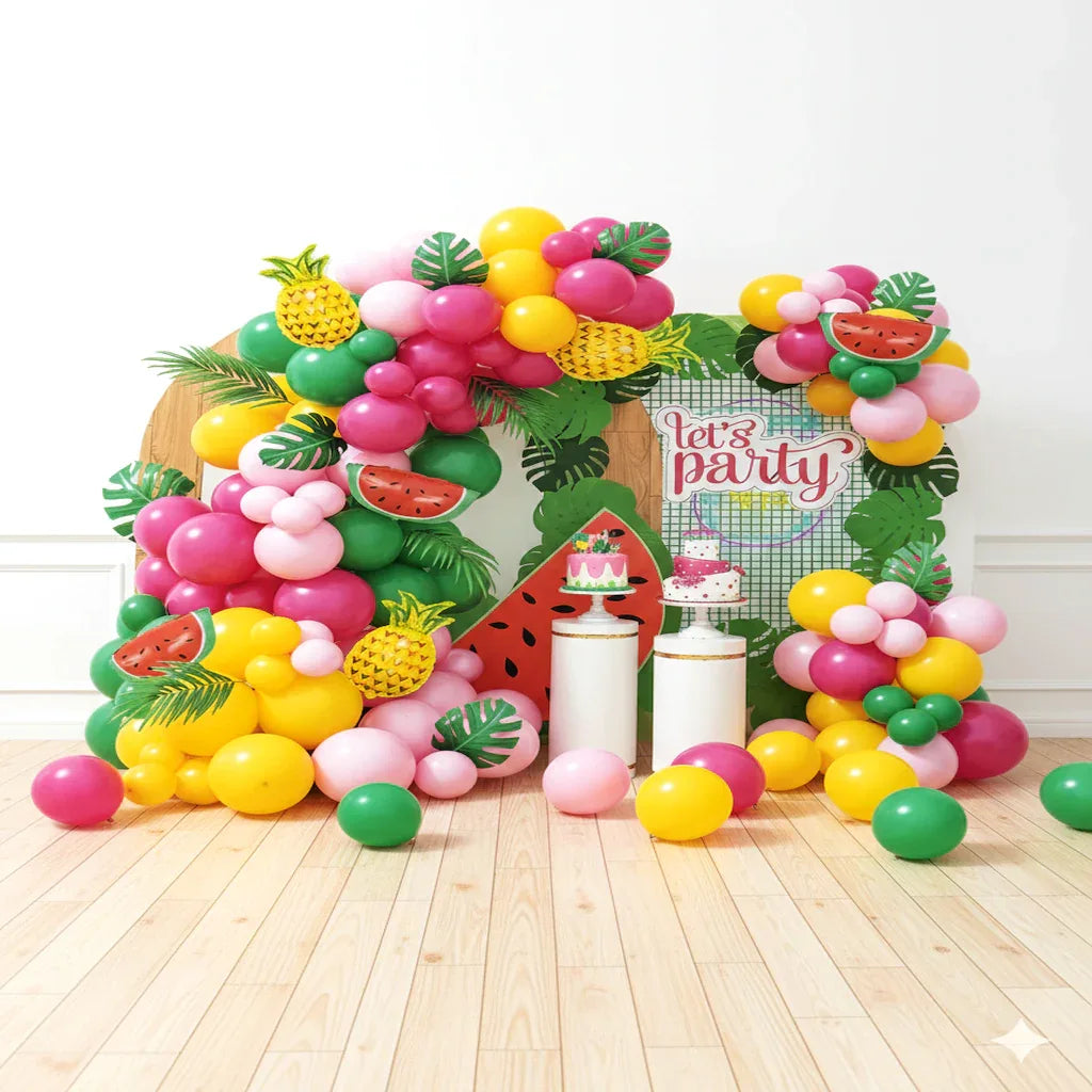 Tutti Frutti Birthday Party Balloon Bundle (80 Pcs) - Party Wala