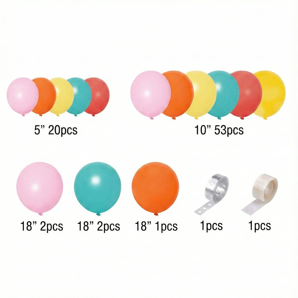 Vibrant Carnival Circus Party Decoration Set (80 Pcs) - Party Wala