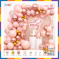 Luxury Rose Gold Confetti Birthday Party Bundle (79 Pcs) Item#P-870