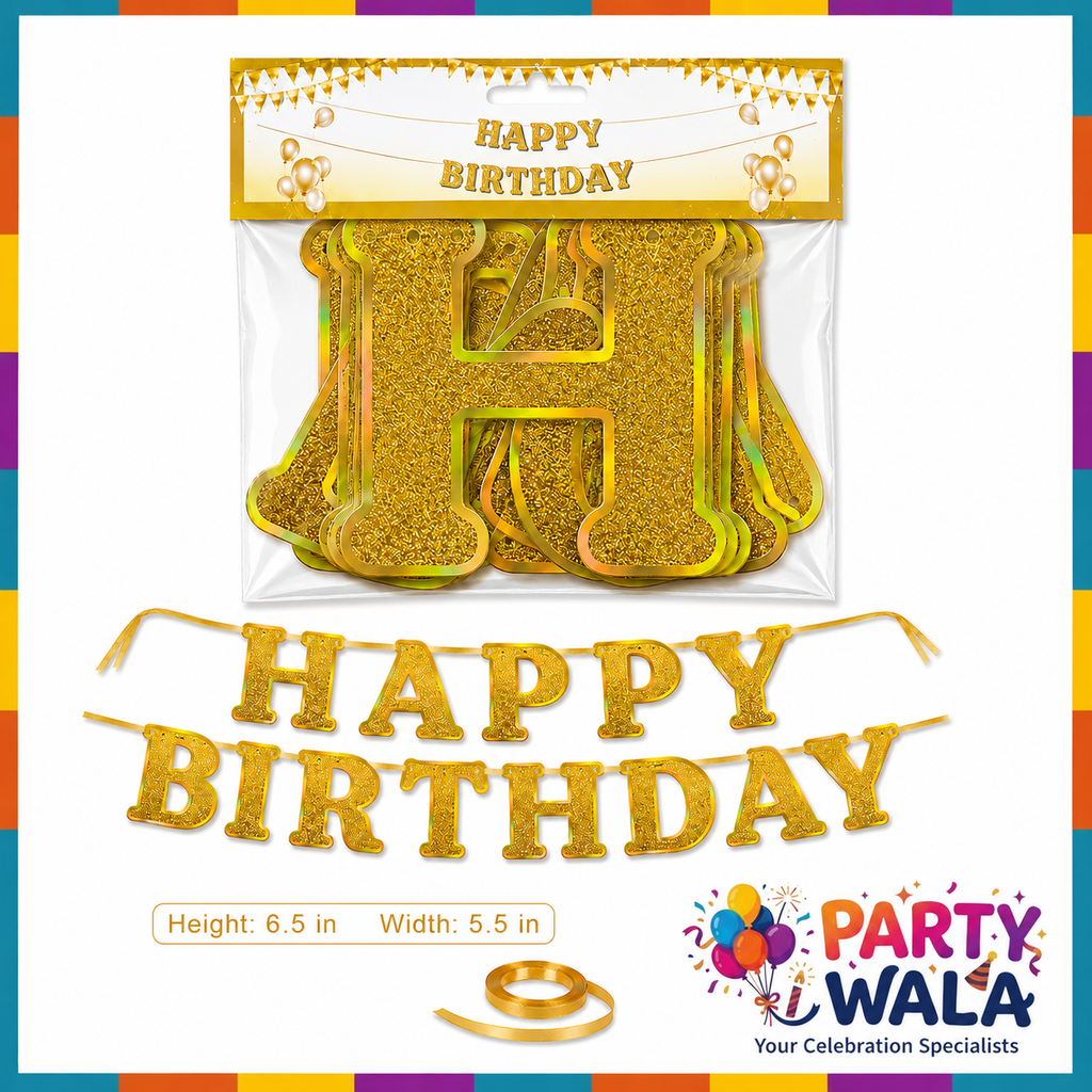 Glitter Birthday Banners