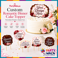 Custom Romantic Dinner Cake Topper | Party Wala
