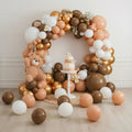 Luxury Brown & Gold Birthday Balloons theme Item#P-1252