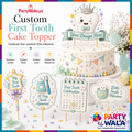 Custom First Tooth Cake Topper | Party Wala