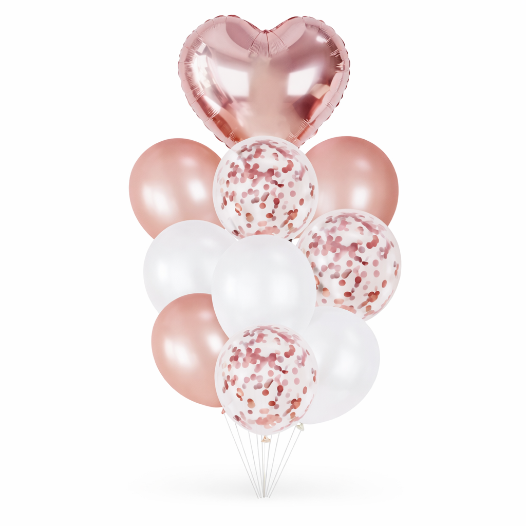 9pcs/Set Latex and Confetti Foil Balloons Set For Party Decorations