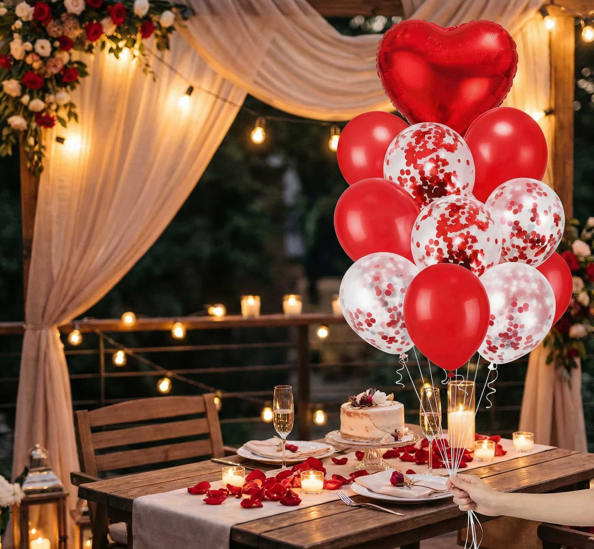 9pcs/Set Latex and Confetti Foil Balloons Set For Party Decorations