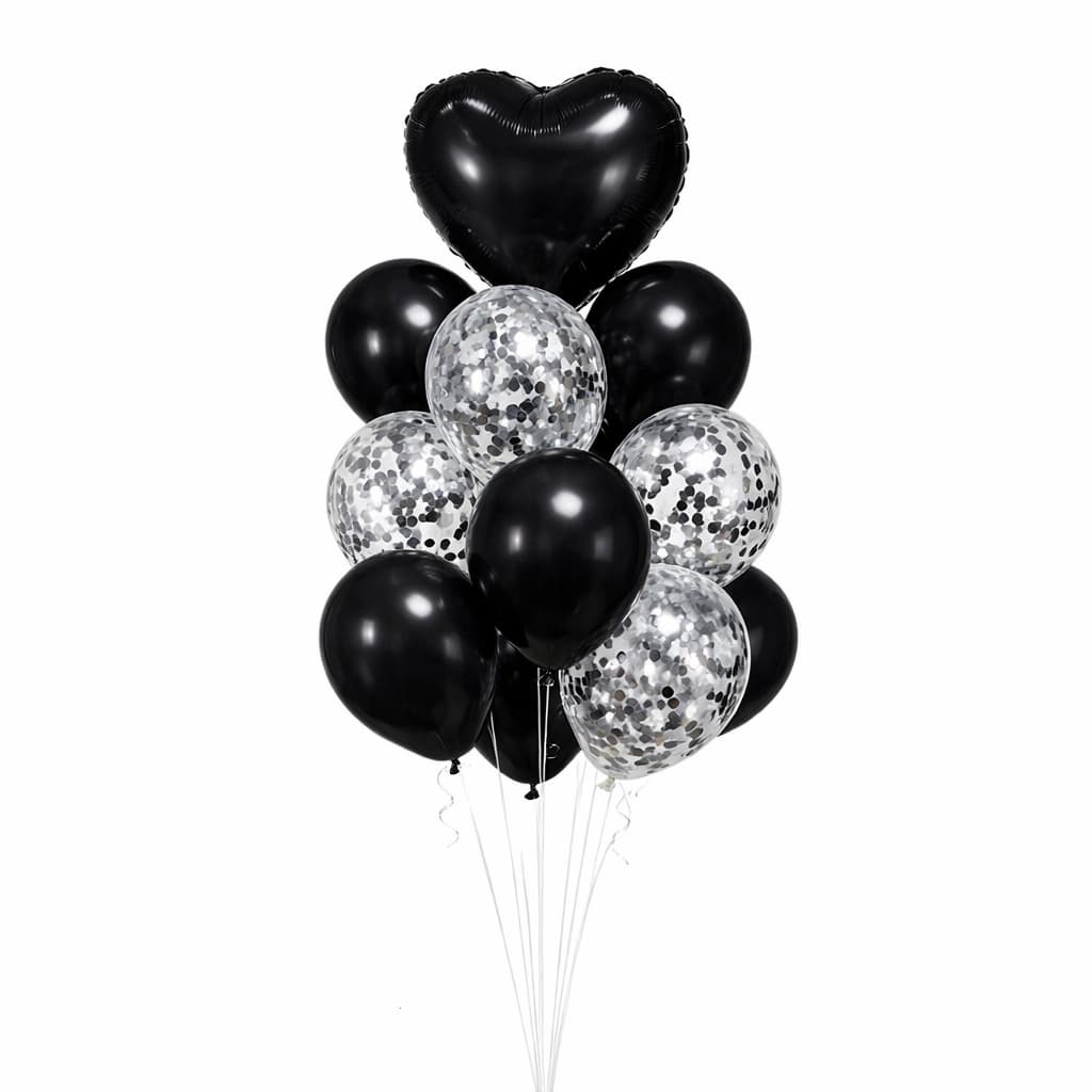 9pcs/Set Latex and Confetti Foil Balloons Set For Party Decorations