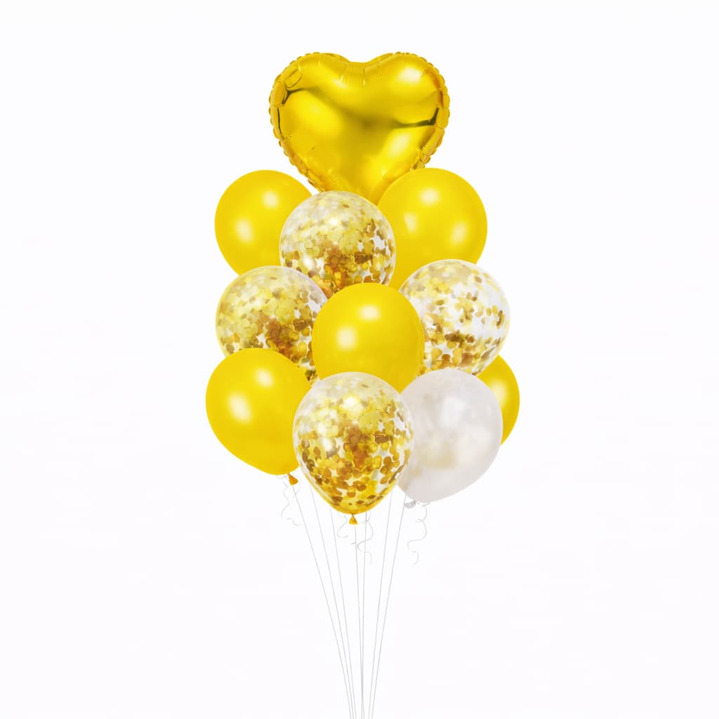 9pcs/Set Latex and Confetti Foil Balloons Set For Party Decorations