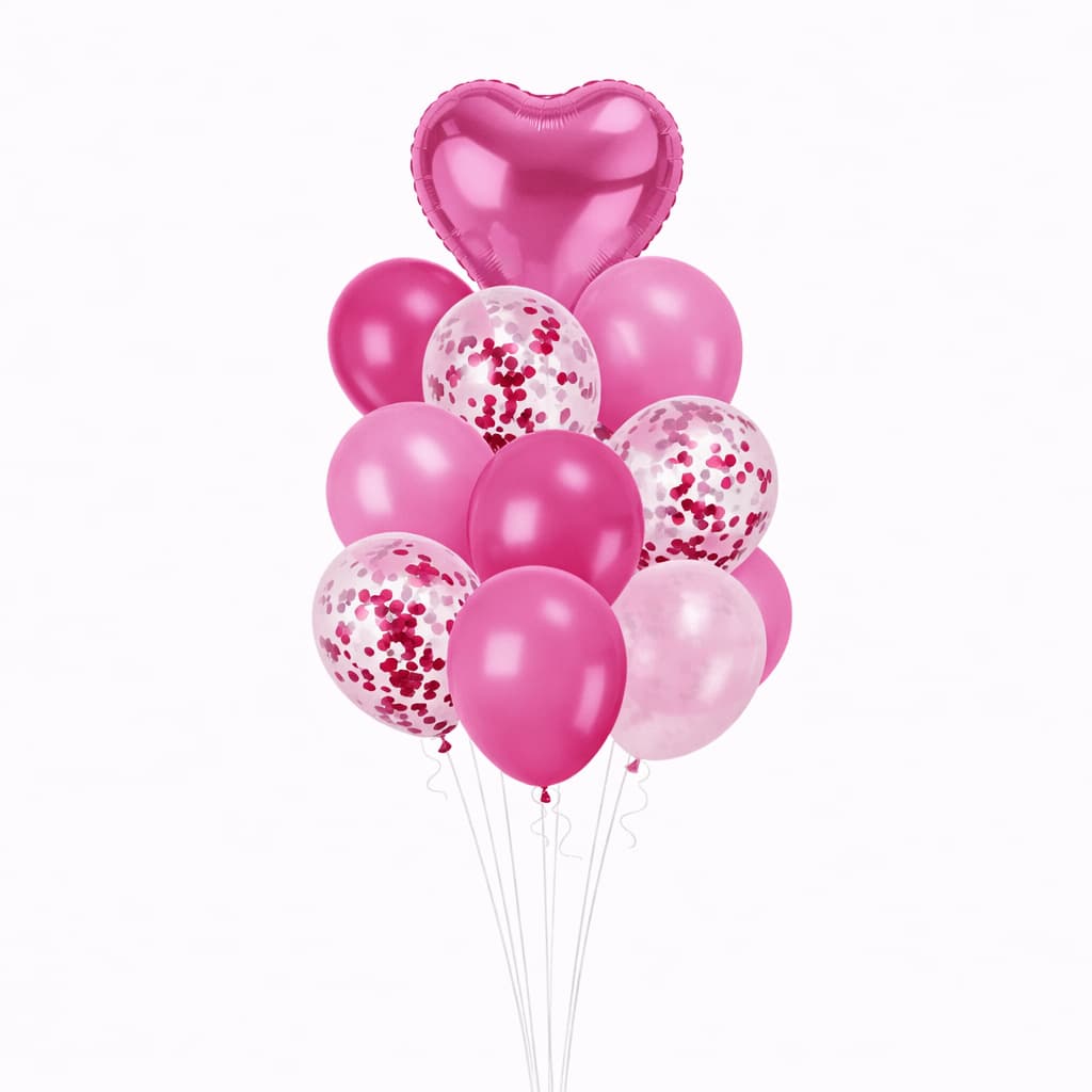 9pcs/Set Latex and Confetti Foil Balloons Set For Party Decorations