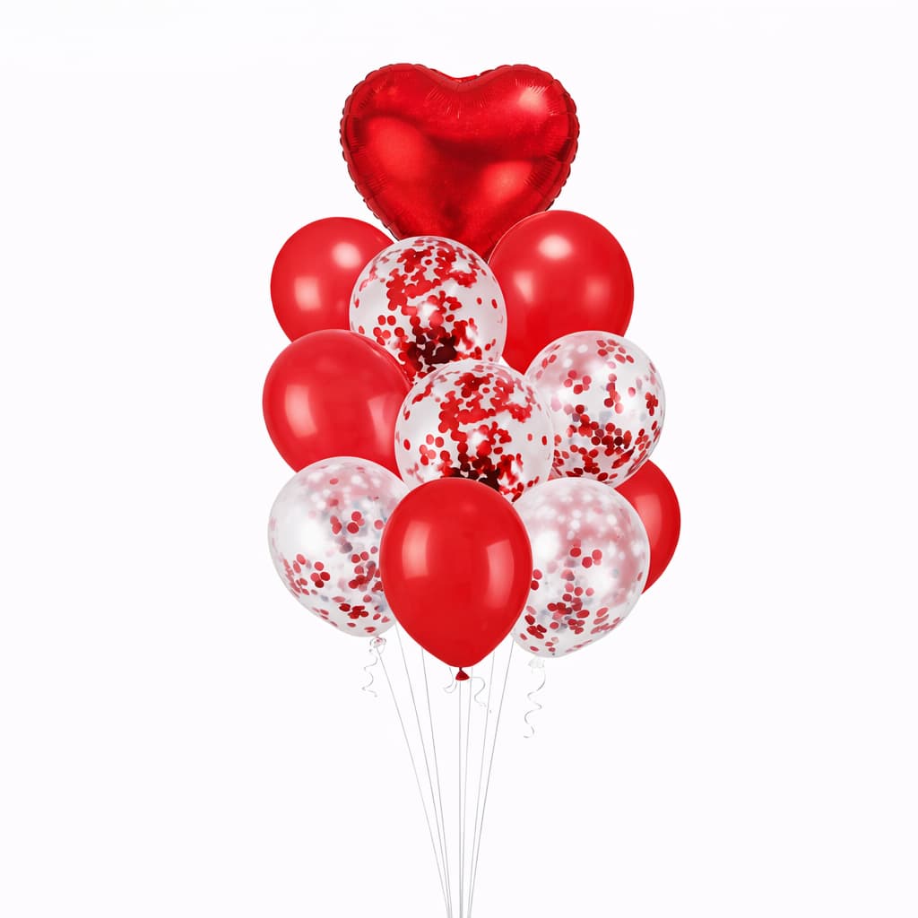 9pcs/Set Latex and Confetti Foil Balloons Set For Party Decorations