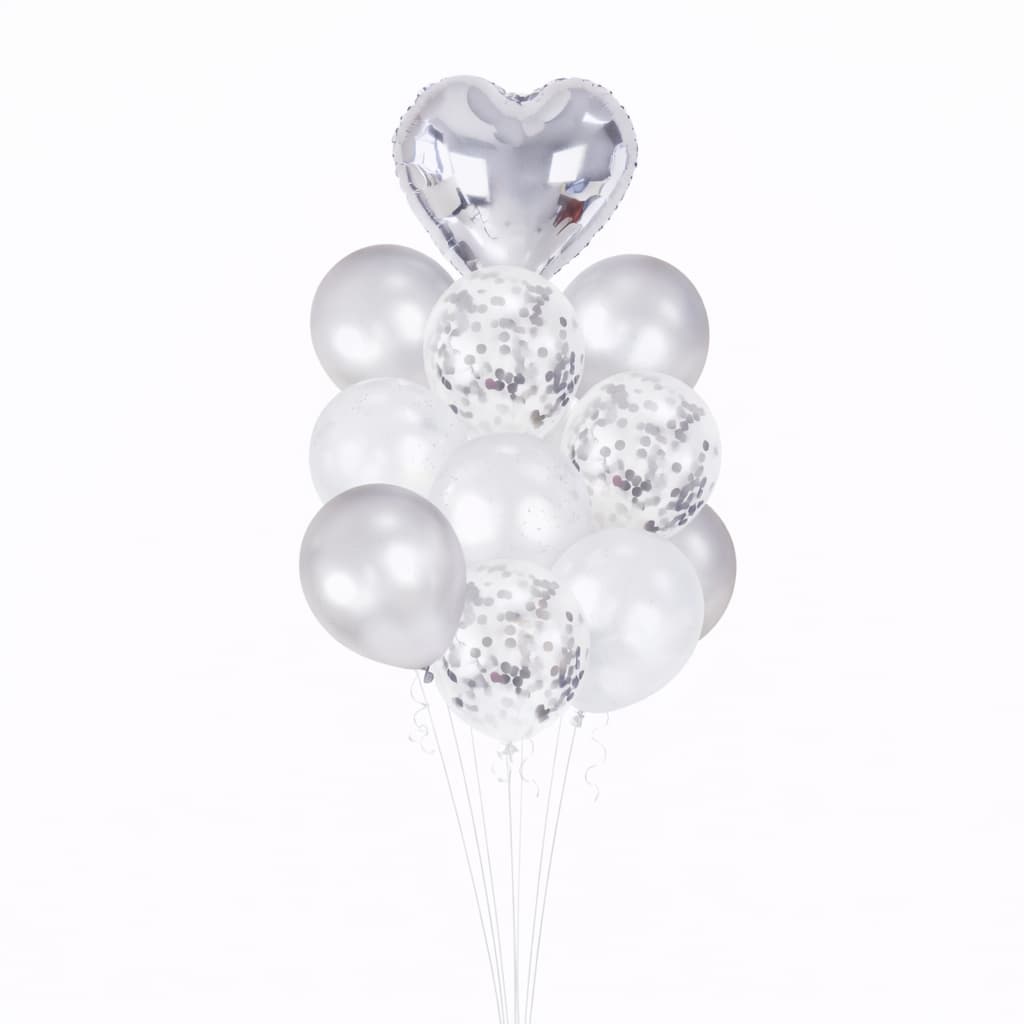 9pcs/Set Latex and Confetti Foil Balloons Set For Party Decorations