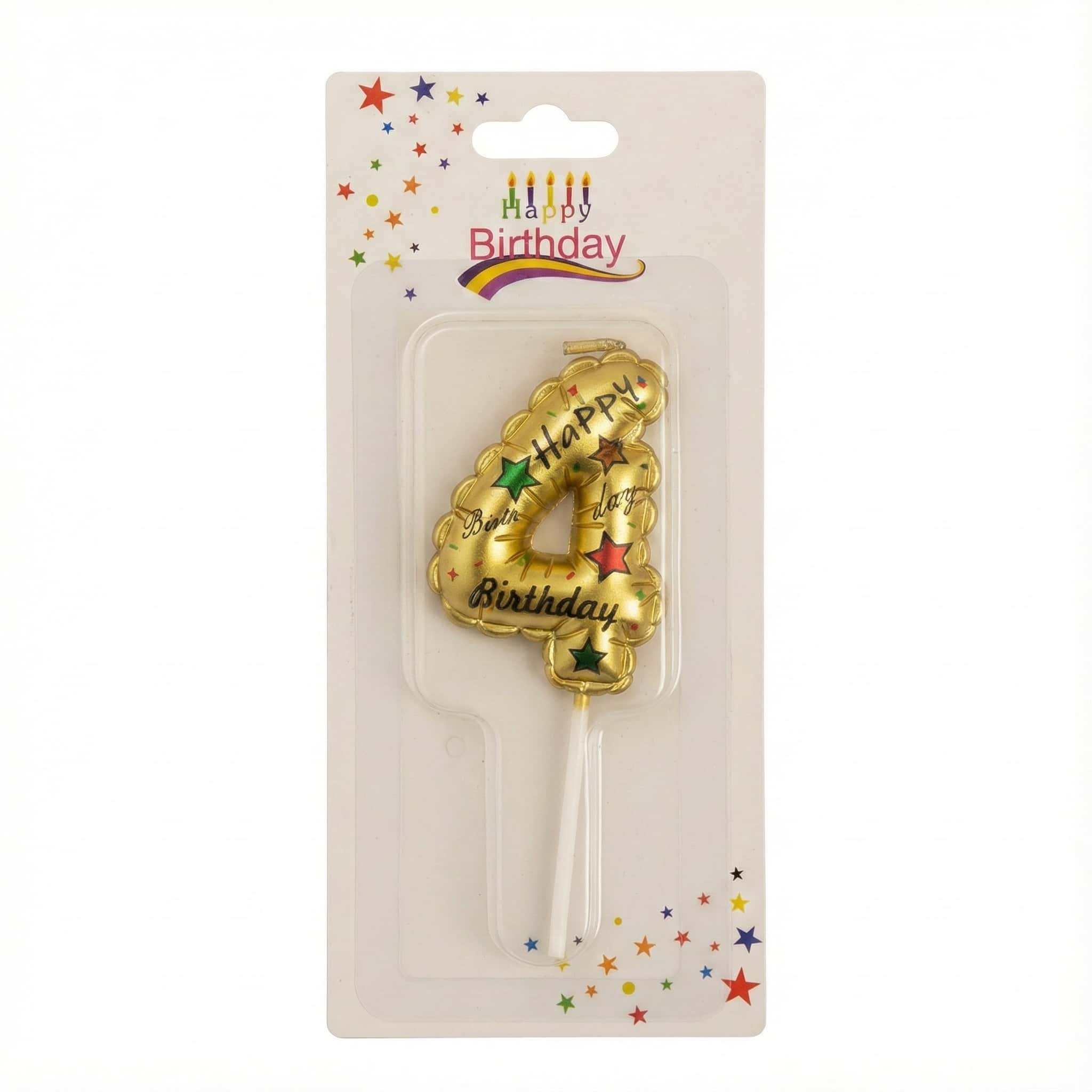 Stylish Numerical Gold Birthday Candles For Cake Decoration