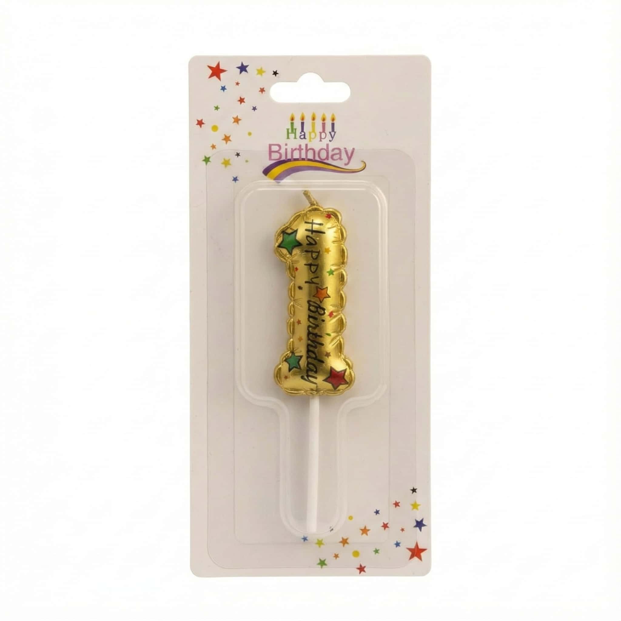 Stylish Numerical Gold Birthday Candles For Cake Decoration