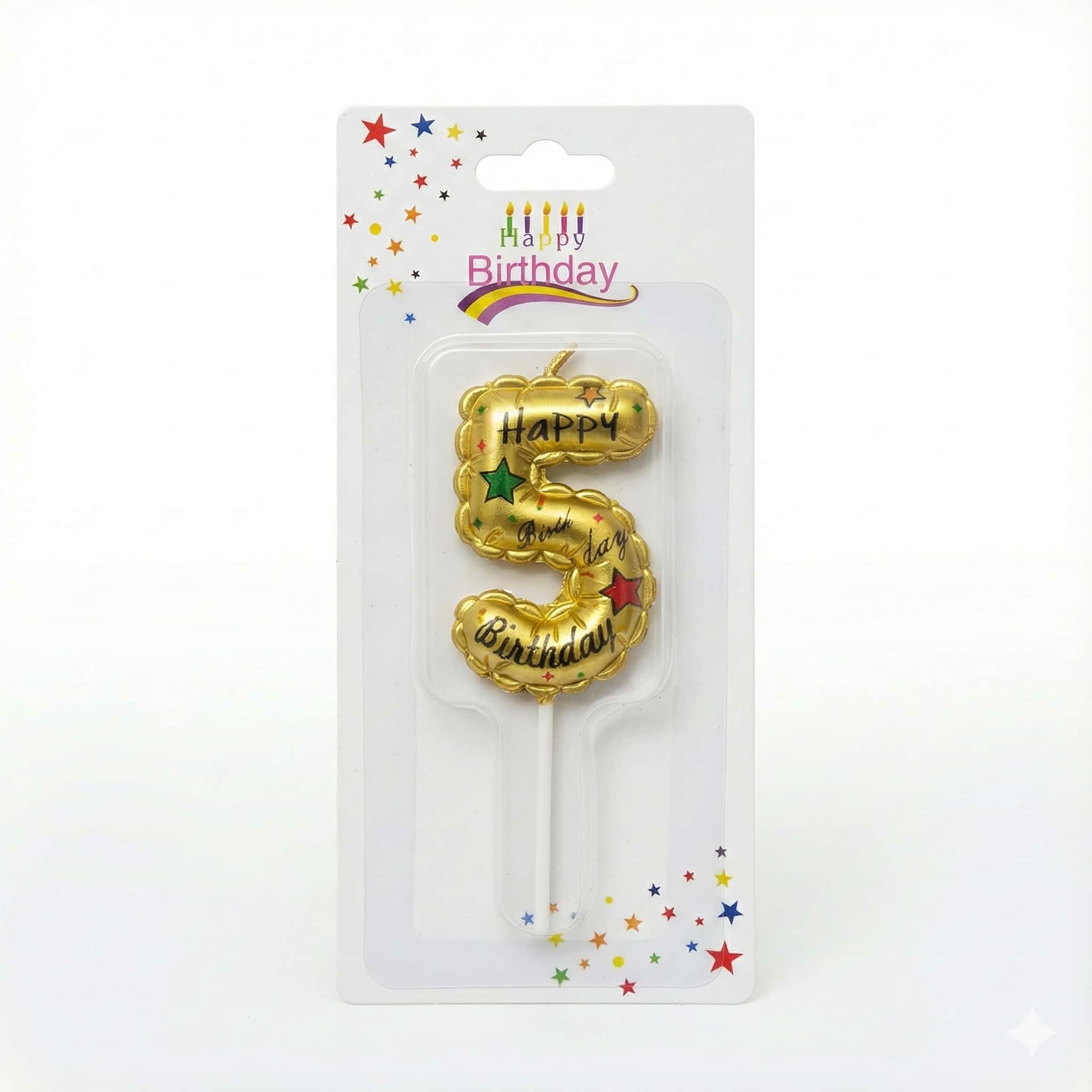 Stylish Numerical Gold Birthday Candles For Cake Decoration