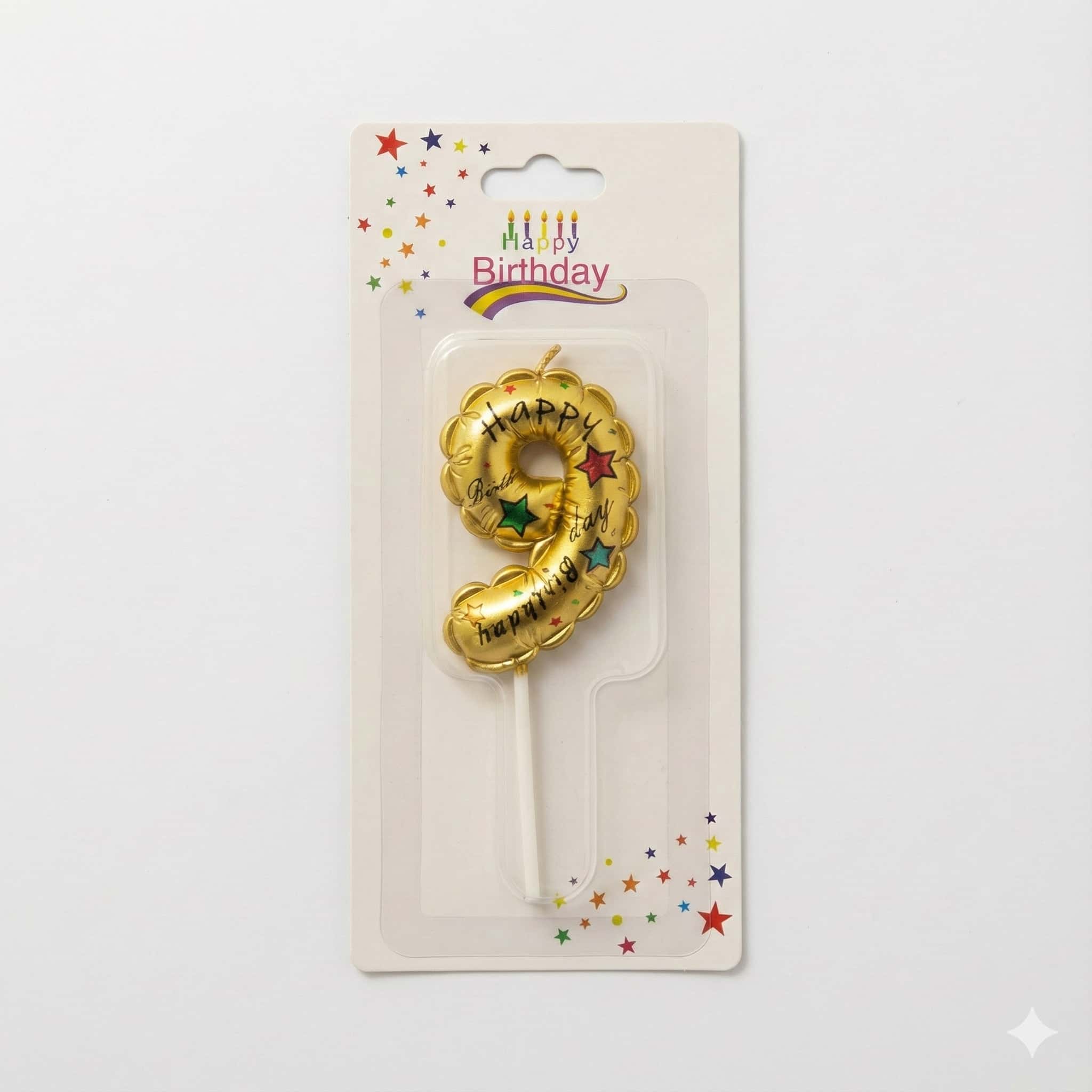 Stylish Numerical Gold Birthday Candles For Cake Decoration
