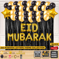 58-Pcs Eid Mubarak Gold Foil Balloon Curtain Theme Collection
