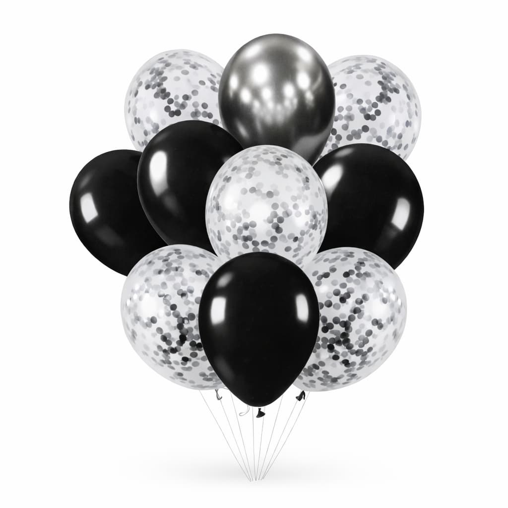 Latex Balloons with Confetti Filled Balloons for Party Decoration (10 pcs / set)