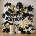 86PCS/Set Black,White & Gold Balloon Garland Arch Kit Set For Birthday and Anniversay Decoration Item:SR-730