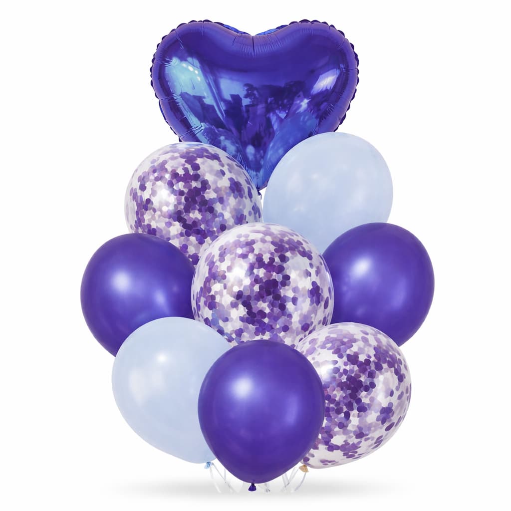Latex Balloons with Confetti Filled Balloons for Party Decoration (11 pcs / set)
