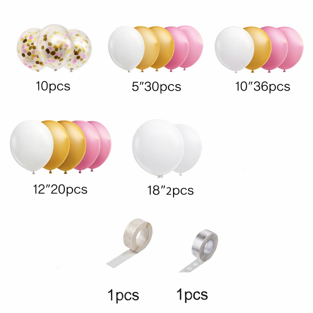 100-PCS Blush & Gold Celebration Balloon Arch Kit For Wedding, Bridal Shower and Birthday P-882