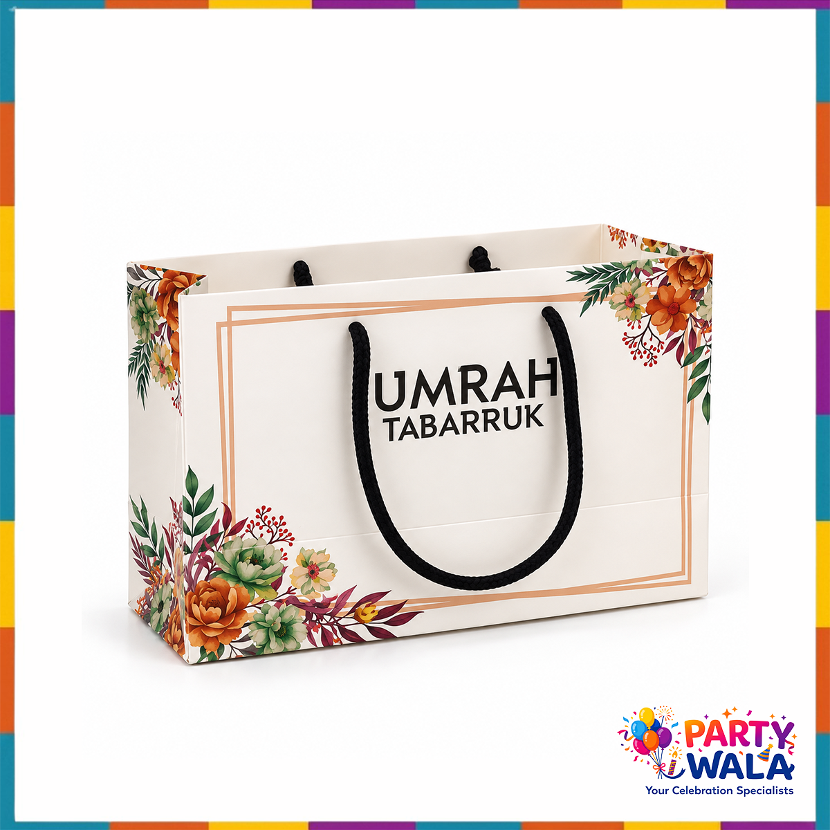 Elegant Floral Gift Set (with small Tin Box 125g) - Umrah / Hajj Tabarruk Packaging