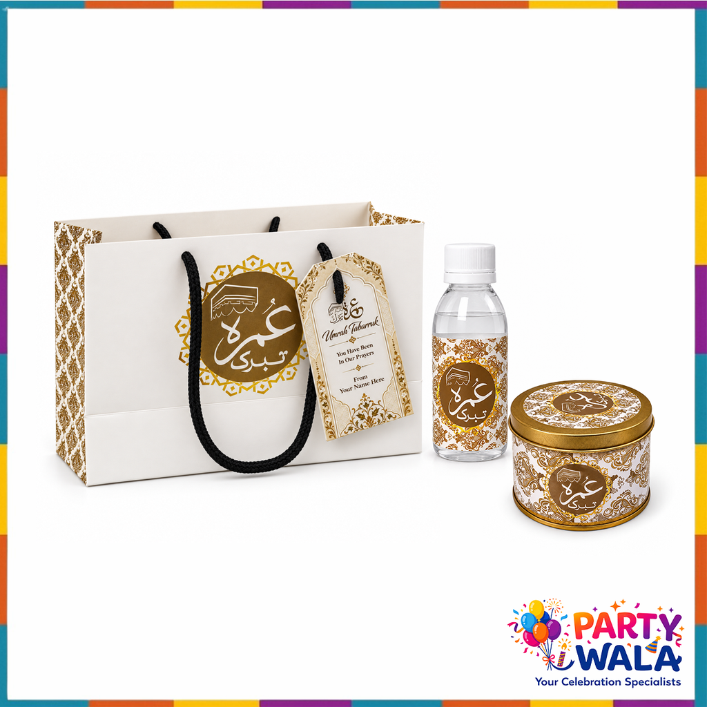 Luxury Golden Set (with small Tin Box 125g) - Umrah / Hajj Tabarruk Packaging