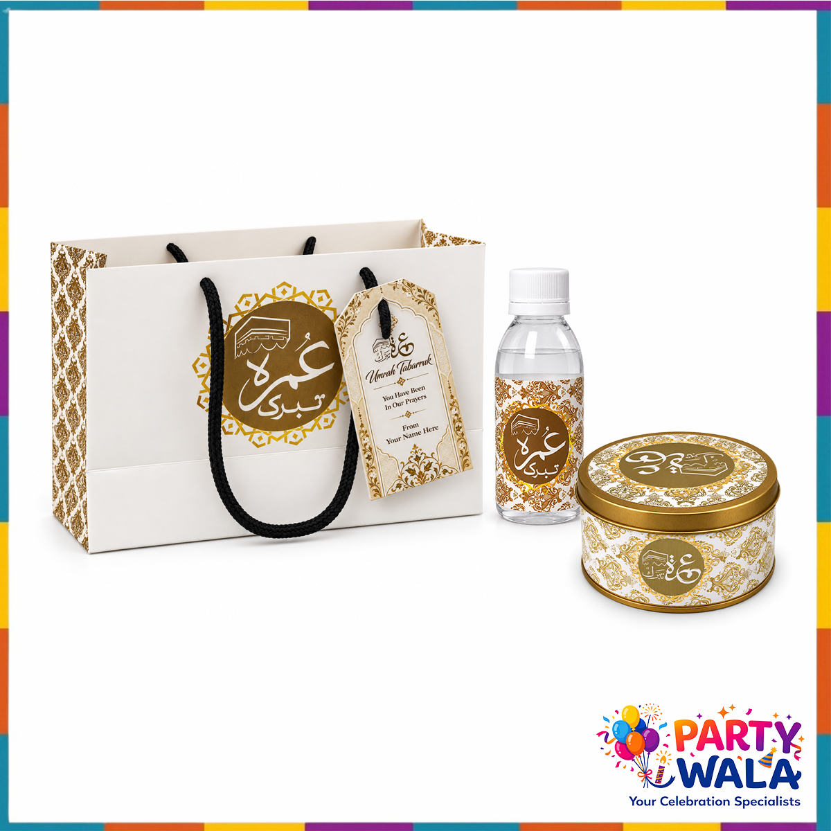 Luxury Golden Set (with Tin Box 250g) - Umrah Tabarruk Packaging