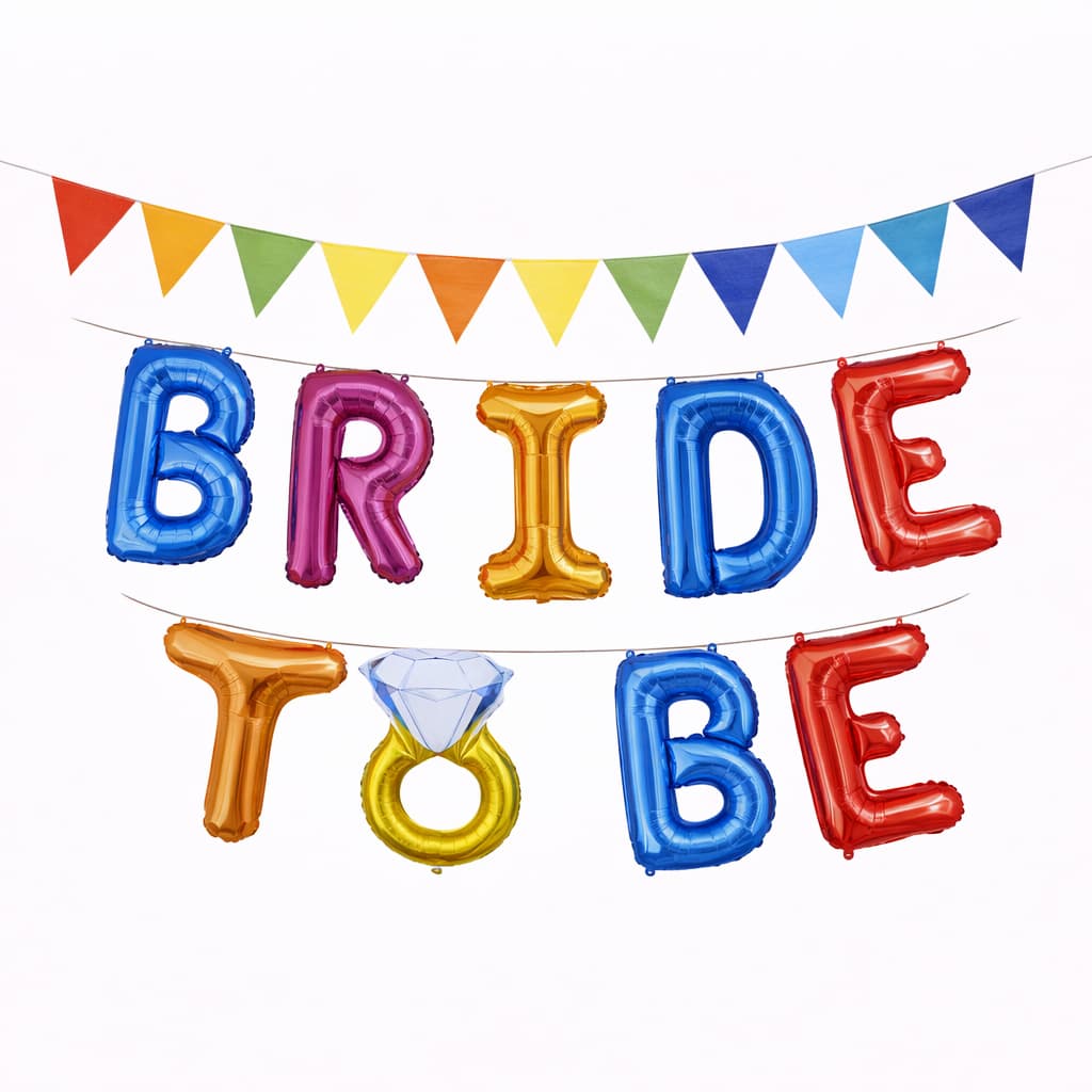 Bride To Be Foil Balloons Set for Bridal Shower Parties, Wedding Celebration Decoration Supplies