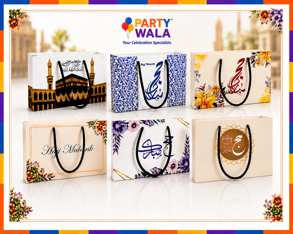 Elegant Paper Bags for Gifts – Hajj Mubarak Design