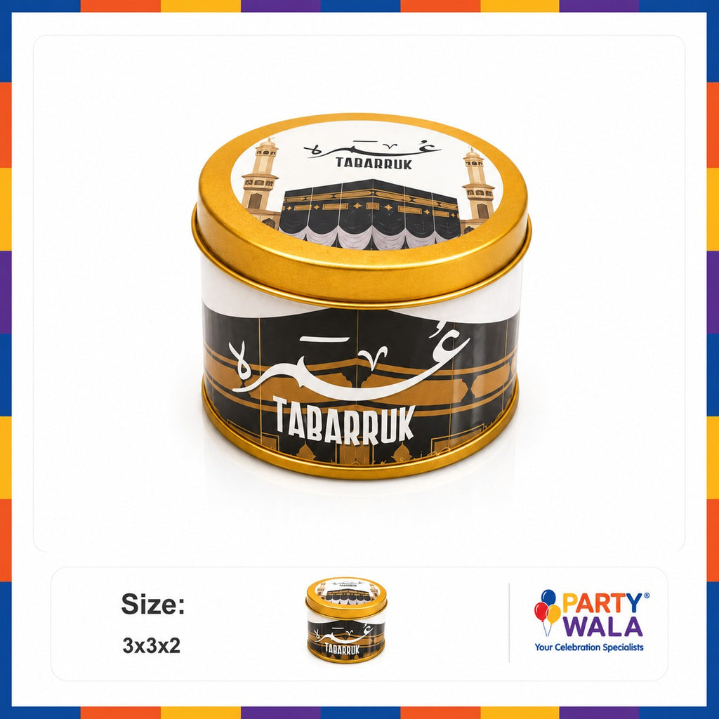Tin Box Premium Tabarruk Gift – Hajj Mubarak Design (125 g)