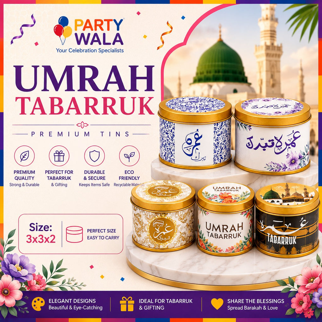 Tin Box Premium Tabarruk Gift – Hajj Mubarak Design (125 g)