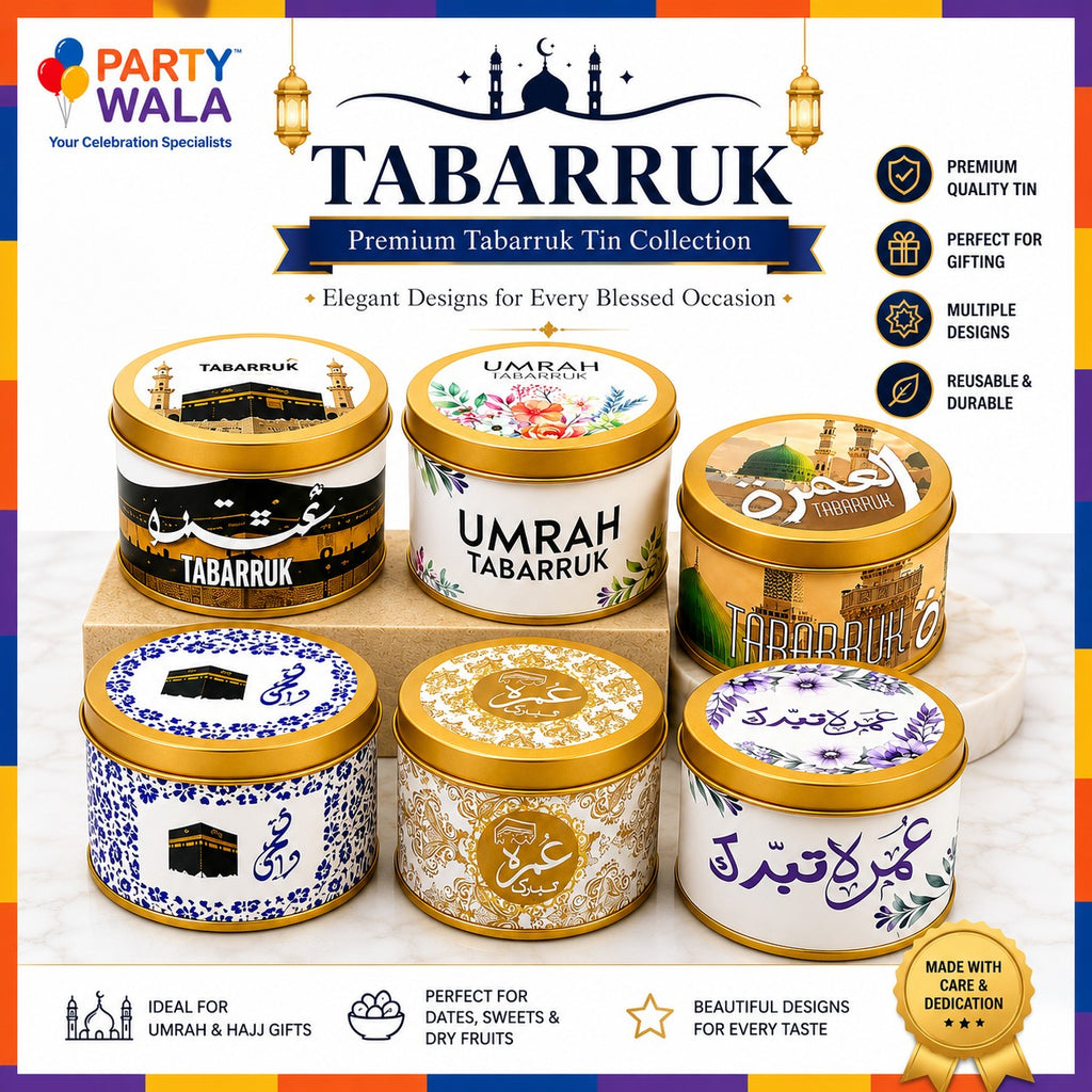 Tin Box Premium Tabarruk Gift – Hajj Mubarak Design (250 g)