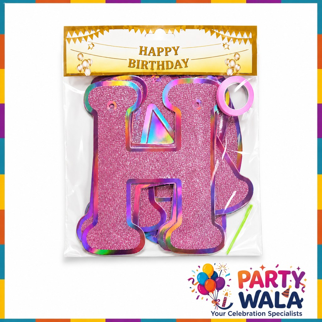 Glitter Birthday Banners