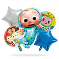 5pcs/set Cocomelon Theme JJ Boy Foil Balloons For Birthday Party Decoration and Celebration