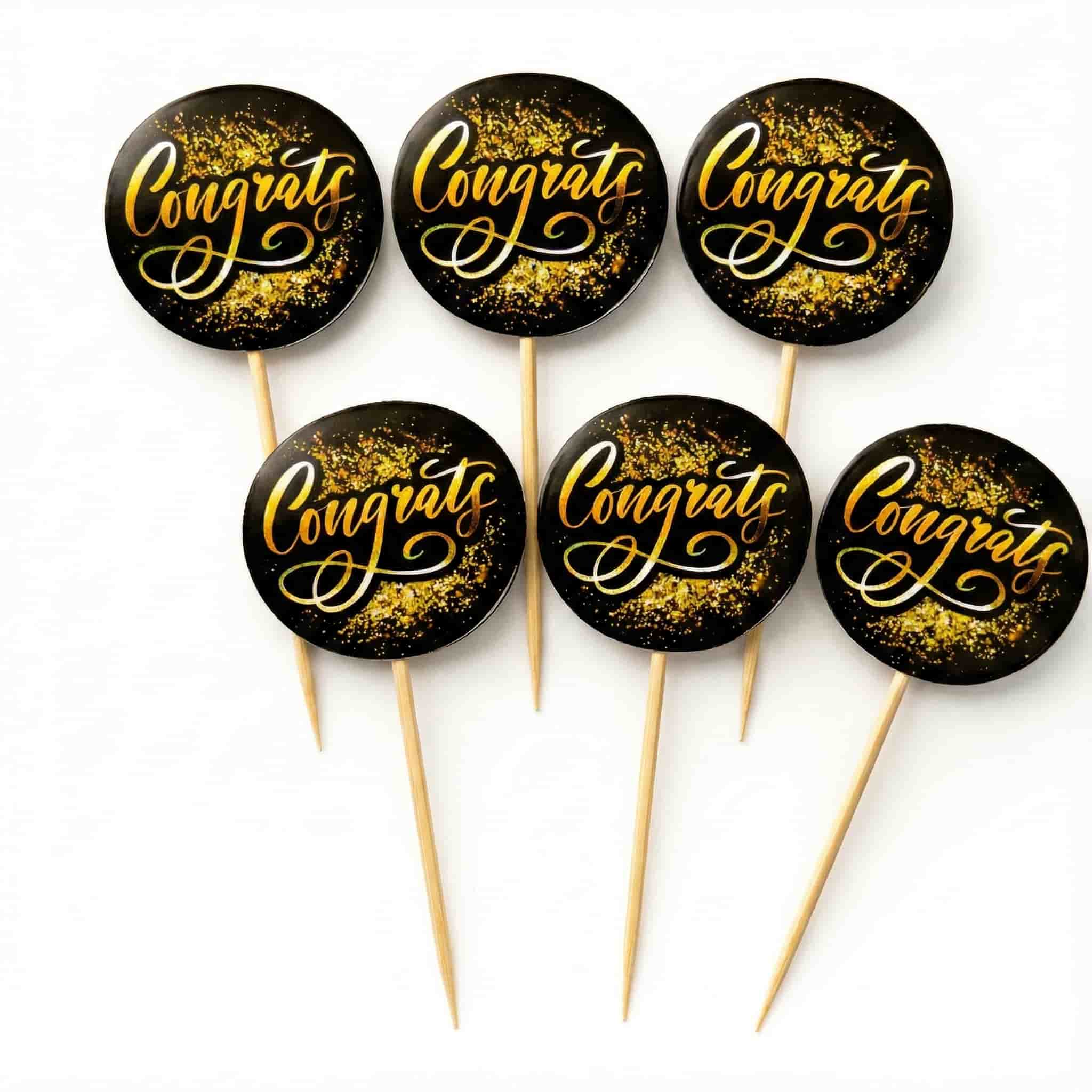 Congrats Cake & Cupcake Toppers (Pack of 10)