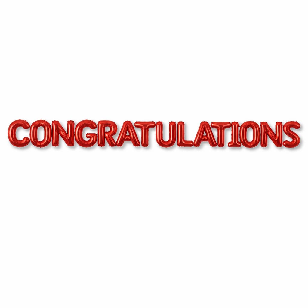 Congratulations Letter Foil Balloon Banner For Graduation Party Decoration and Celebration