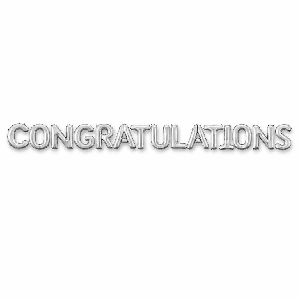 Congratulations Letter Foil Balloon Banner For Graduation Party Decoration and Celebration