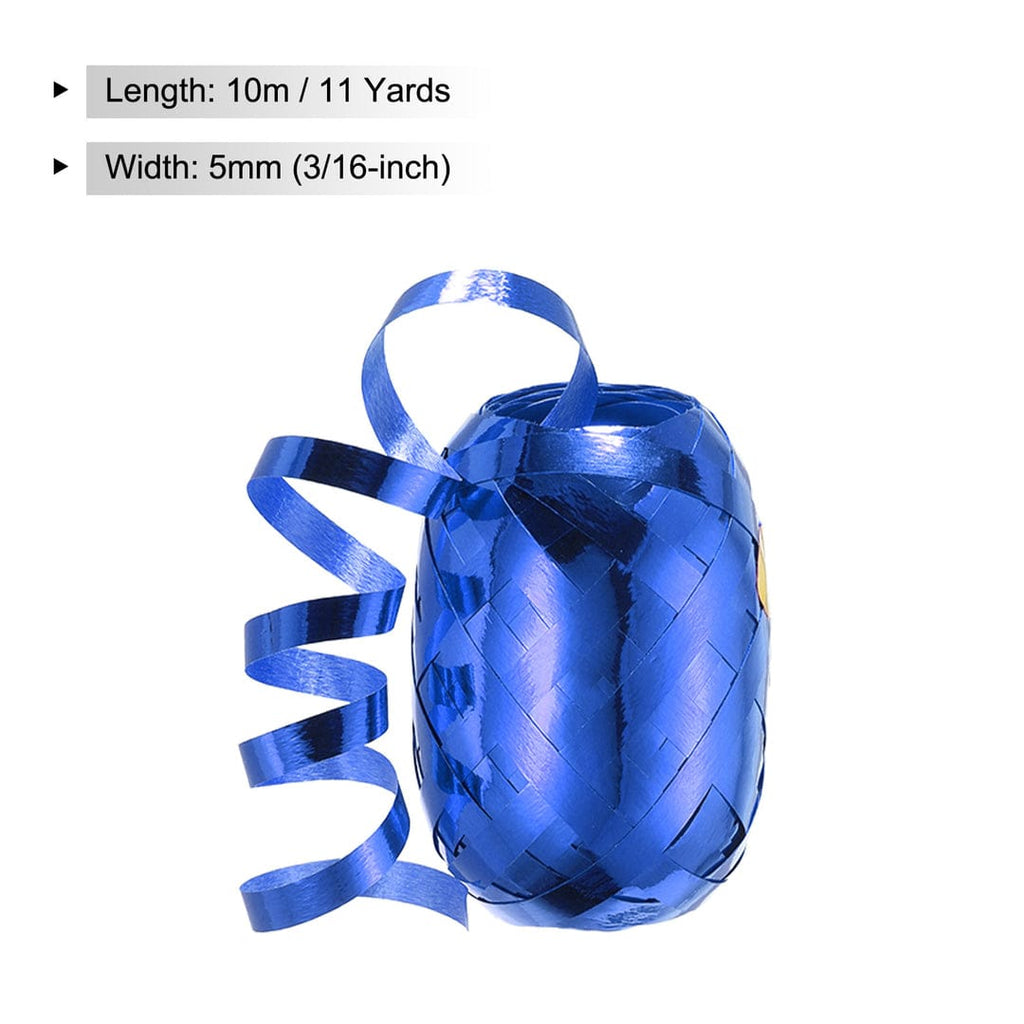 Blue Curly Ribbon for Balloons for Party and Gift Decoration (Pack of 6)
