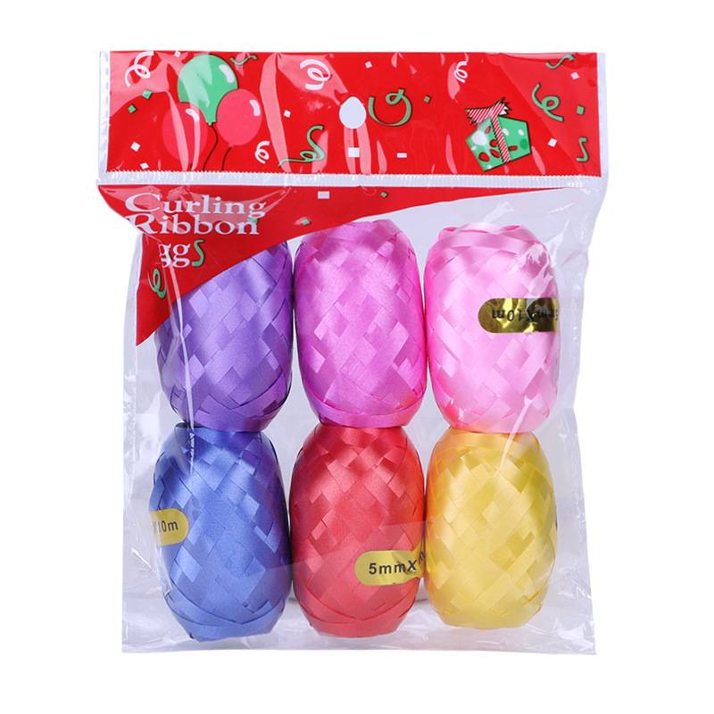 Curly Ribbon for Balloons for Party and Gift Decoration (Pack of 6)