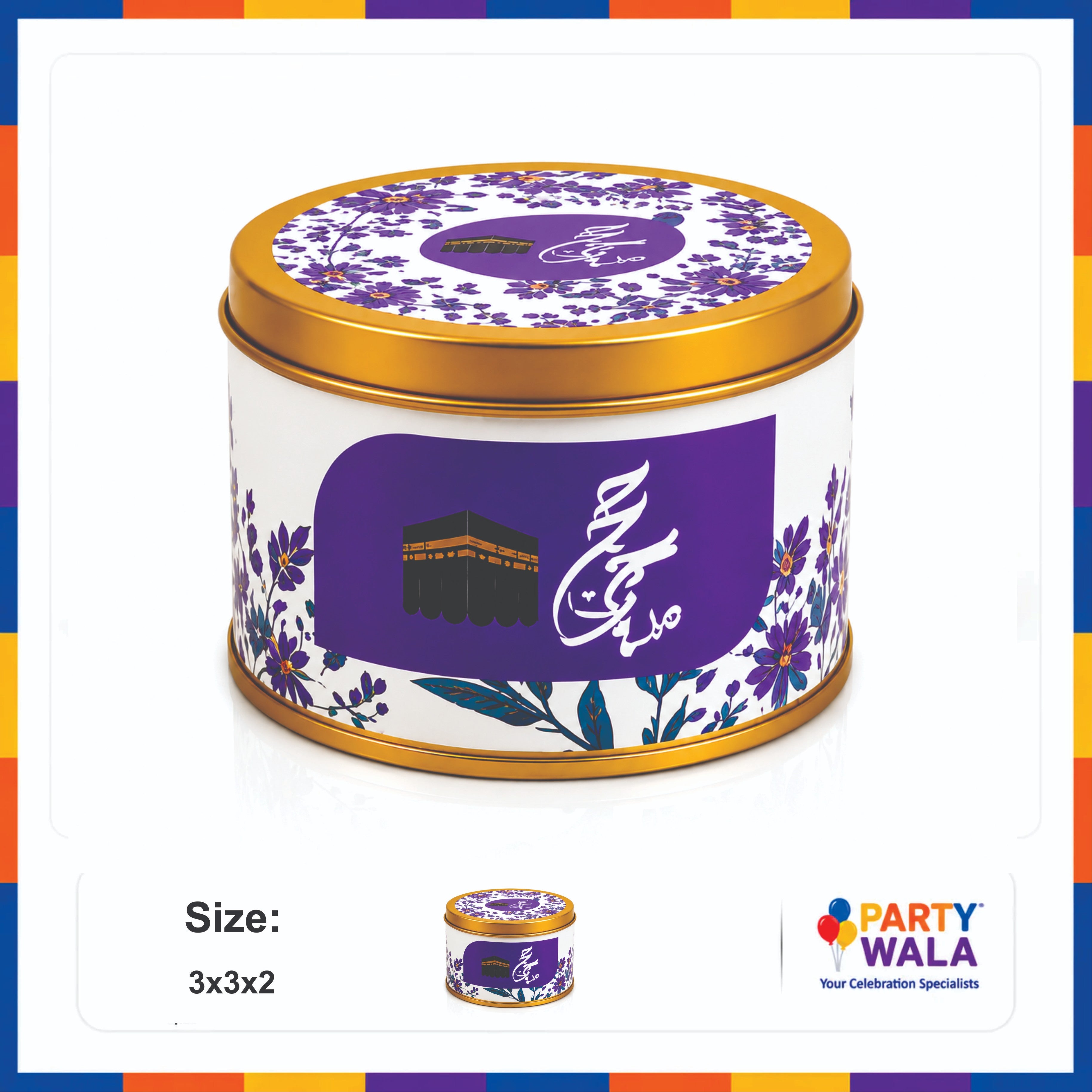 Tin Box Premium Tabarruk Gift – Hajj Mubarak Design