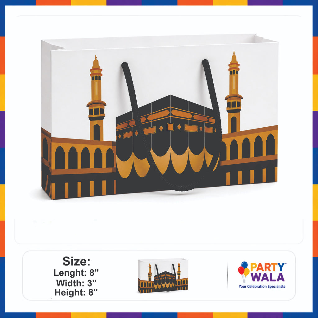 Elegant Paper Bags for Gifts – Hajj Mubarak Design