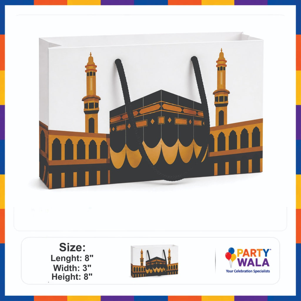 Elegant Paper Bags for Gifts – Hajj Mubarak Design